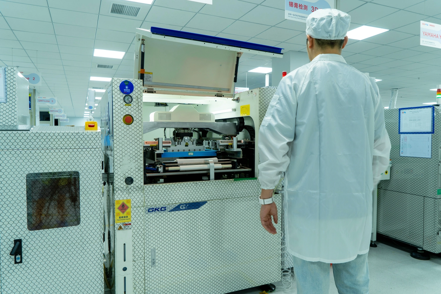 Operate solder paste inspection machines for PCB assembly