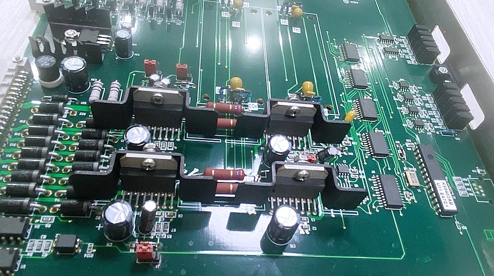 various electronic components on printed circuit boards various electronic components on printed circuit boards