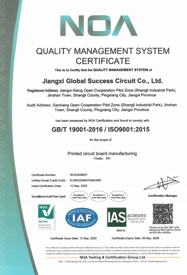 ISO 9001-2015 certification jiangxi