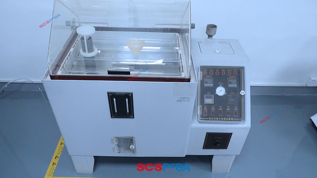 Salt spray test chamber specifically designed for circuit board testing.