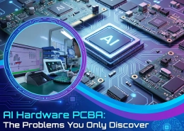 AI hardware PCBA with high-density circuit boards and electronics testing process